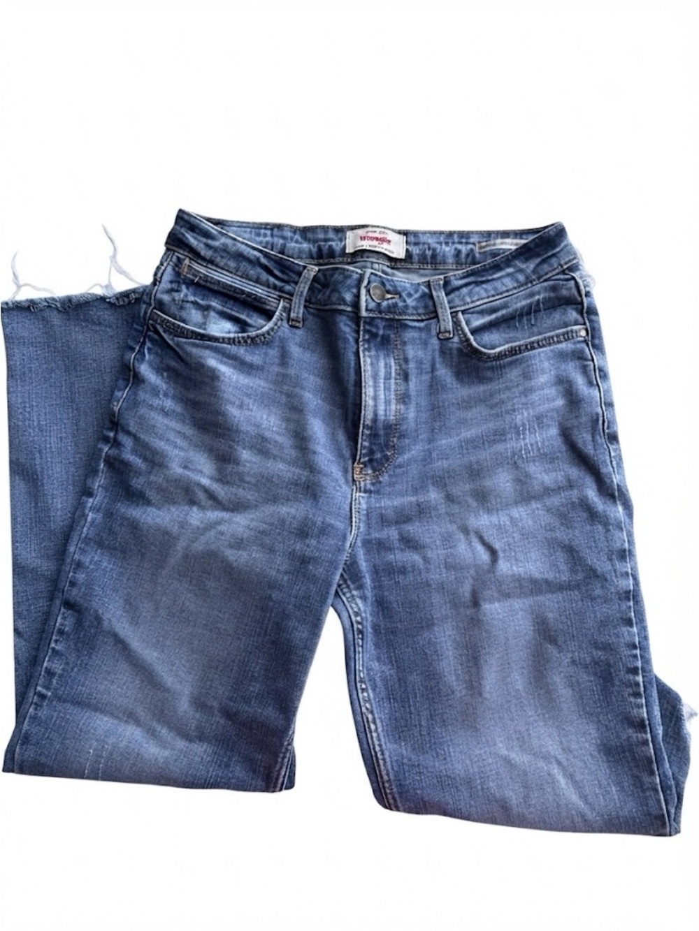 Wrangler Women's Straight Leg Denim Jeans in Medium Blue Wash